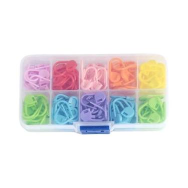 Imagem de Marcação de gancho de crochê contador de tricô colorido, ferramenta de