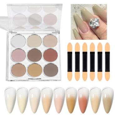 Imagem de Pó De Unhas Cromado - Glitter com Acabamento de Espelho Mágico | 9 Cores,Pó com Glitter -Íris e Degradê Artístico para Decoração de Unhas DIY em Ocasiões Festivas como Páscoa Halloween e