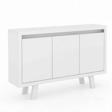 Imagem de Balcão de Escritório 3 Portas Me4120 Tecno Mobili Branco