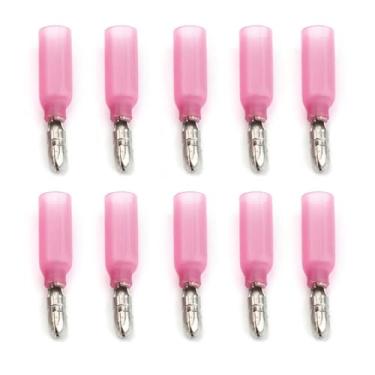 Imagem de ROUPWKWO 50 peças 22-18AWG conectores de extremidade de crimpagem machos terminais de emenda de fio terminais elétricos para 0,5-1,5 mm2 vermelho