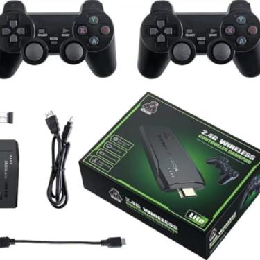 Imagem de Game Stick Lite Retro Console com 10 Mil Jogos, 2 Controles Wireless 2.4G, HDMI 4K, Plug and Play