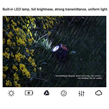 Imagem de Lâmpada de Jardim LED com Energia Solar Decorativa Pedra Imitada para Decorações e Gramado Painéis Solares Alta Conversão Durabilidade Longa