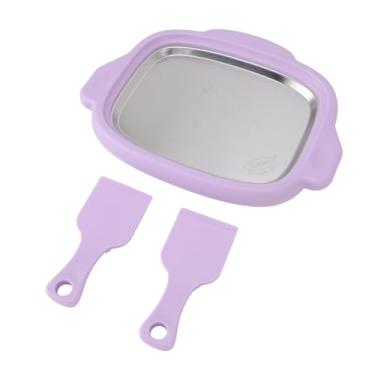 Imagem de Domary Máquina de Fritar Gelo Em Aço Inoxidável, Máquina de Sorvete Laminado para Uso Doméstico (Roxa)
