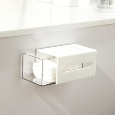 Imagem de Mini vasilhas organizadoras de cotonete, cesta de armazenamento de vaso sanitário, caixa de armazenamento de plástico para pendurar na parede, bandeja para banheiro pequenas coisas, vestível para