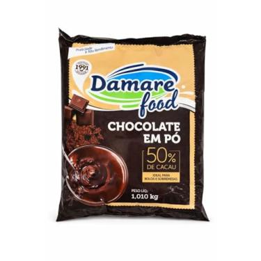 Imagem de Queridinho das Confeiteiras - Caixa com 10 Unidades de Chocolate em Pó Damare Food 50% Cacau – 1,010 kg