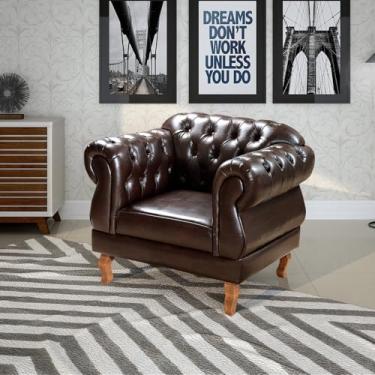 Imagem de Poltrona Chesterfield Duquesa Capitonê Retro Café