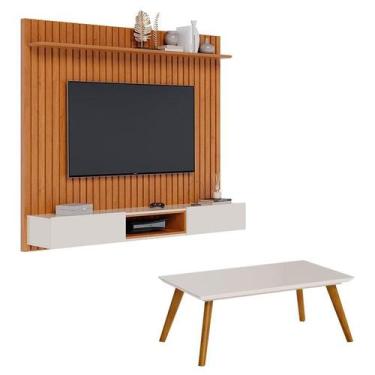 Imagem de Painel Suspenso Loft 1.8 com mesa de Centro Classic Nature Off White -