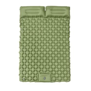 Imagem de ColchãO InfláVel Casal Resistente AutomáTico Multiuso Camping 190 * 120 * 5 Cm Com Travesseiro(Verde grama)