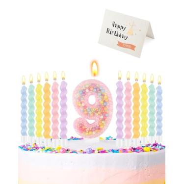 Imagem de Vela de aniversário para bolo, (número 9)