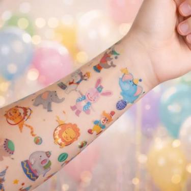 Imagem de Tatuagens temporárias para crianças – 10 folhas de adesivos de desenho à prova d'água com designs de estilo misto, lembrancinhas de festa divertidas para meninos e meninas