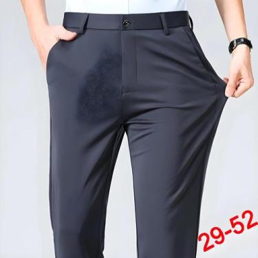 Imagem de Calças De Terno Masculino plus Size, Formais, Pretas, Clássicas, Com S