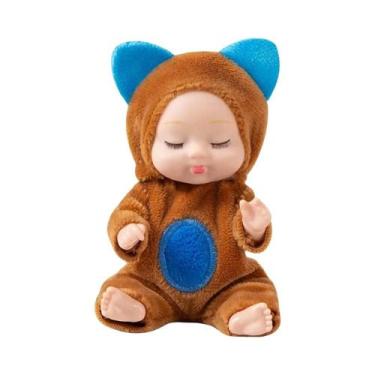 Imagem de Boneca Reborn Mini Fofa Dormindo Em PVC, Brinquedo Infantil Para Menin