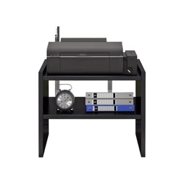 Imagem de KEG801302 Impressora de escritório, prateleira, copiadora, mesa, suporte multicamadas, mesa de impressora de armazenamento doméstico (preta, pequena)