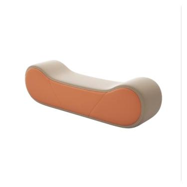 Imagem de Banqueta moderna de veludo para quarto, troca de sapatos, otomano, banco de vestiário simples, entrada de sofá (laranja, 180 x 50 x 50 cm)