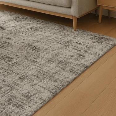 Imagem de Tapete Jacquard Boho Geométrico Antiderrapante para Sala Grande(Obra Arte Branco/Preto,1.00x1.35)