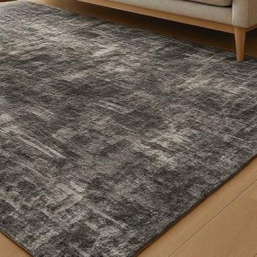 Imagem de Tapete Jacquard Boho Geométrico Antiderrapante para Sala Grande(Obra Arte Cinza,2.50x2.00)