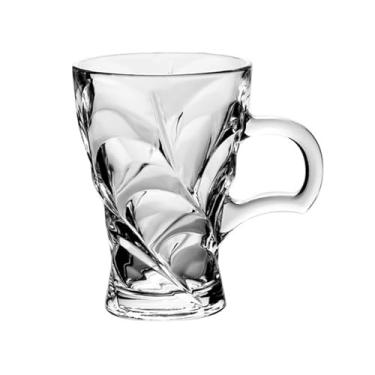 Imagem de x3anggyt5 Copos de vidro transparente com alça, copos de vidro em relevo sem chumbo de 200 ml para água, café, leite, chá, bebidas