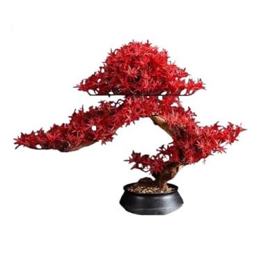 Imagem de Plantas falsas para ambientes internos, plantas em vasos, sala de estar, entrada, escritório, simulação chinesa, ornamentos de árvore para decoração de Feng Shui