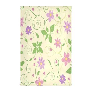 Imagem de Wassud Toalhas de cozinha padrão de flores toalhas de prato de cozinha 1 pacote panos de prato macios com laço para pendurar toalha de mão super absorvente de secagem rápida toalhas de chá de mesa