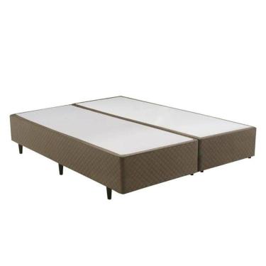 Imagem de Base Cama Box Queen Herval Hórus, 39x158x198 cm, Bege - 198014