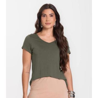 Imagem de Blusa Feminina Básica Select Verde, M, Verde