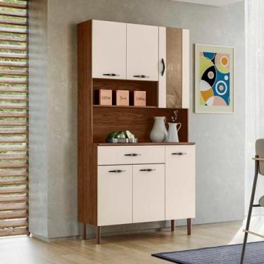Imagem de Armário de Cozinha Kit 6 Portas 1 Gavetas com prateleiras Golden Kits 