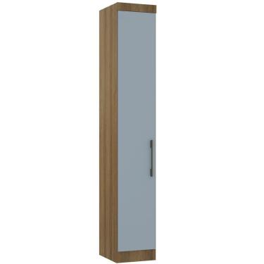Imagem de Guarda Roupa Modulado 38cm 1 Porta Paris Luciane Móveis Avelã Pf Com Grey Sky Pf
