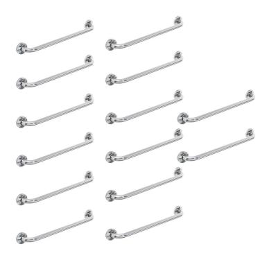 Imagem de Alça De Apoio Barra Inox Kit 14 Unidades 70cm Segurança Deficiente Idoso Parede Corrimao