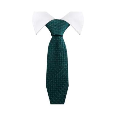 Imagem de Gravata Masculina Slim Paisley De 36 Cores, Luxuosa, Azul Vintage, Par
