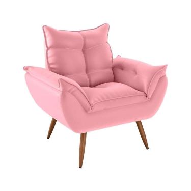 Imagem de Poltrona Opala Tokio Para Descanço Confortável Toquio Matrix Veludo Turkey Rosa Veludo Turkey Rosa