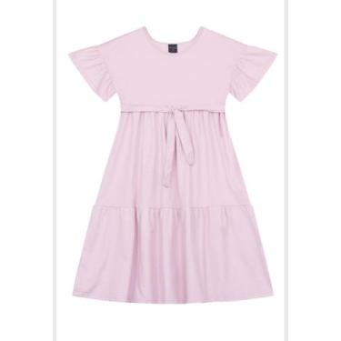 Imagem de Vestido Infantil em Algodão com Babados Guloseima, Roxo, 3