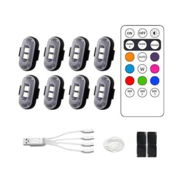 Imagem de Lanterna Estroboscópica LED Sem Fio De 8 Cores, Recarregável via USB, 