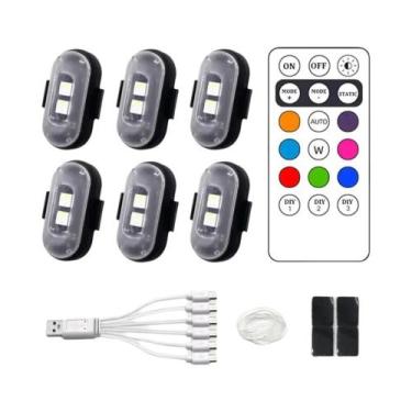 Imagem de Lanterna Estroboscópica LED Sem Fio De 8 Cores, Recarregável via USB, 