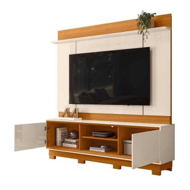 Imagem de Estante Siena para TV de até 75 polegadas (Com Pés) - Cinamomo Off White - Madetec