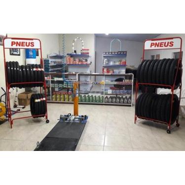 Imagem de Expositor de Pneus 2 andares Fabricado em tubo de aço desmontável - Ra