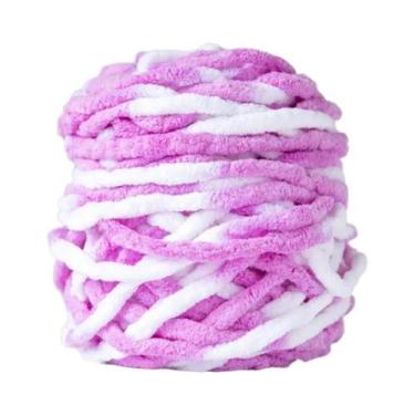 Imagem de Fio De Tricô Chenille Macio 100g, Algodão E Lã Para Tricô Manual De Ca