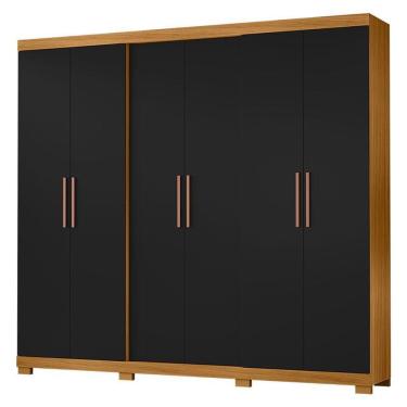 Imagem de Guarda Roupa Casal San Diego Carvalho Americano Preto - Incorplac