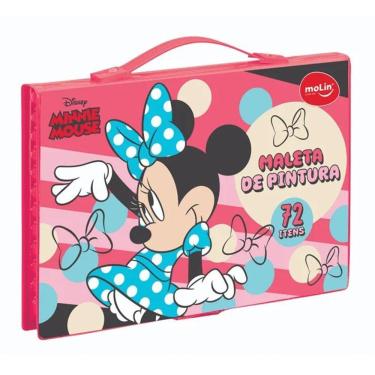 Imagem de Estojo Maleta De Pintura Infantil Minnie 72 Peças 22335 Rosa - Molin