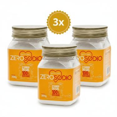 Imagem de Kit 3 Sal Zero Sódio 300g - NUTRICARE
