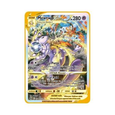 Imagem de Cartão Metálico Pokémon De 10.000 Pontos Arceus Charizard Mewtwo Vmax 