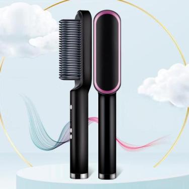 Imagem de Escova 3 Em 1 Alisadora Secadora Profissional 110/220V - Bellator