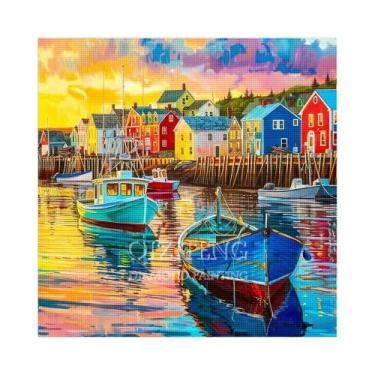 Imagem de Kit De Pintura Diamante 5D Paisagem Urbana, Bordado Completo, Cenário 