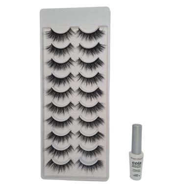 Imagem de Kit Macrilan Cola Cílios Postiços+cílios 3d 10 Pares 8d003