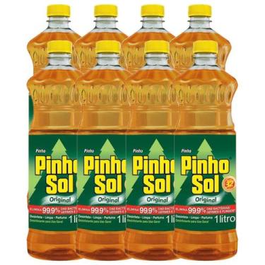 Imagem de Kit Desinfetante Pinho Sol Original 1L com 8 unidades