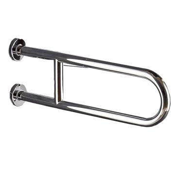 Imagem de Barra de Apoio em U 60cm Banheiro Box Segurança Idosos Gestantes Cadeirantes Lavabos Hospitais Casa de Repouso