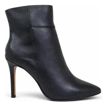 Imagem de Bota Cano Curto Feminino Salto Fino Bottero Couro 378205, Preto, 36