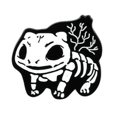 Imagem de Broche Pokémon Infantil Esqueleto Squirtle Charmander Bulbasaur Elfo P