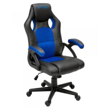 Imagem de Cadeira Gamer Bright Preta e Azul Conforto e Estilo em Todos os Moment