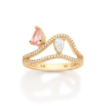 Imagem de Anel Abstrato Com 60 Zirconias Ana Hickmann Rommanel 513648 Tamanho:22