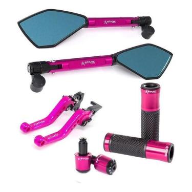 Imagem de Manete Peso Manopla Retrovisor Cb300r Strada Twister Nh190 - Stark Rac